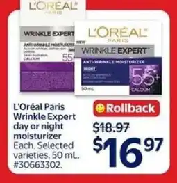 Walmart L'Oréal Paris Wrinkle Expert offer