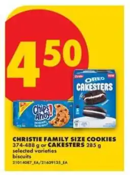 No Frills Christie Family Size Cookies or Cakesters offer