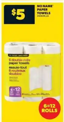 Real Canadian Superstore NO NAME PAPER TOWELS offer