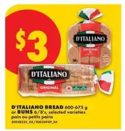 No Frills D'Italiano Bread or Buns offer