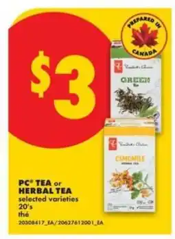 No Frills PC TEA or HERBAL TEA offer
