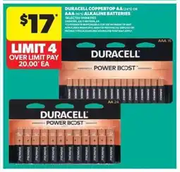 Real Canadian Superstore Duracell Coppertop AA or AAA Alkaline Batteries offer