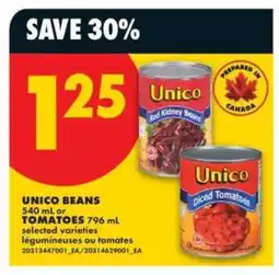 No Frills UNICO BEANS or TOMATOES offer