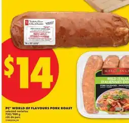 No Frills PC World of Flavours Pork Roast offer
