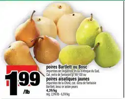 Super C poires Bartlett ou Bosc offer