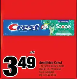 Super C DENTIFRICE CREST offer