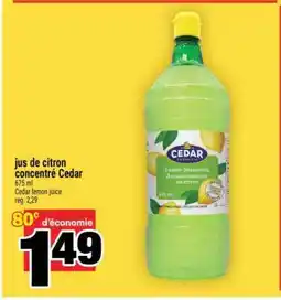 Super C jus de citron concentré Cedar offer