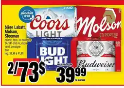 Super C BIÈRE LABATT, MOLSON, SLEEMAN offer