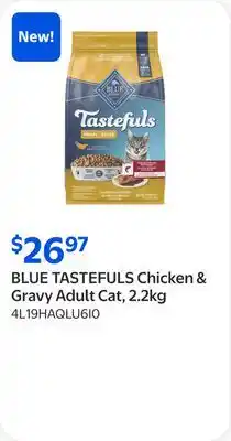 Walmart BLUE TASTEFULS Chicken & Gravy Adult Cat offer