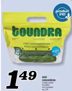 Marché Richelieu mini concombres | mini cucumbers offer