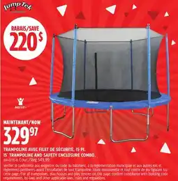 Canadian Tire 15´ TRAMPOLINE AND SAFETY ENCLOSURE COMBO offer