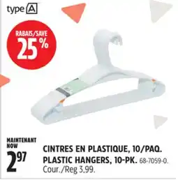 Canadian Tire TYPE A PLASTIC HANGERS, 10-PK offer