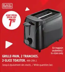 Canadian Tire BLACK+DECKER 2-SLICE TOASTER offer