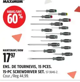 Canadian Tire 15-PC SCREWDRIVER SET offer