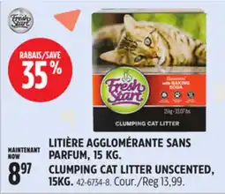 Canadian Tire CLUMPING CAT LITTER UNSCENTED offer