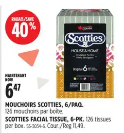 Canadian Tire SCOTTIES FACIAL TISSUE, 6-PK offer