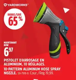 Canadian Tire YARDWORKS 10-PATTERN ALUMINUM HOSE SPRAY NOZZLE offer