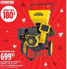Canadian Tire 224CC GAS SHREDDER/CHIPPER, 3˝ offer