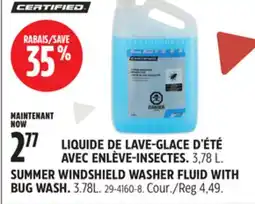 Canadian Tire SUMMER WINDSHIELD WASHER FLUID WITH BUG WASH offer