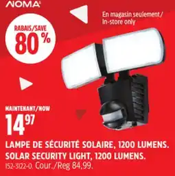 Canadian Tire NOMA SOLAR SECURITY LIGHT, 1200 LUMENS offer