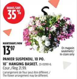 Canadian Tire 10˝ HANGING BASKET offer