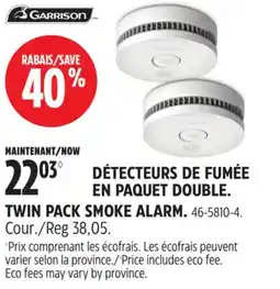 Canadian Tire TWIN PACK SMOKE ALARM offer