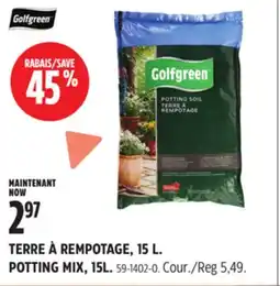 Canadian Tire GOLFGREEN POTTING MIX offer