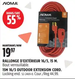 Canadian Tire NOMA 15M 16/3 OUTDOOR EXTENSION CORD offer