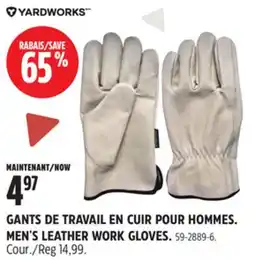 Canadian Tire MEN'S LEATHER WORK GLOVES offer