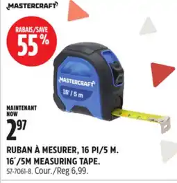 Canadian Tire MASTERCRAFT 5M MEASURING TAPE offer