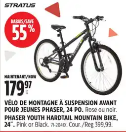 Canadian Tire STRATUS PHASER YOUTH HARDTAIL MOUNTAIN BIKE, 24˝ offer
