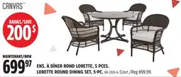 Canadian Tire CANVAS LORETTE ROUND DINING SET offer