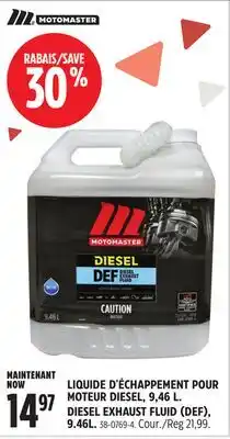Canadian Tire MOTOMASTER DIESEL EXHAUST FLUID (DEF) offer