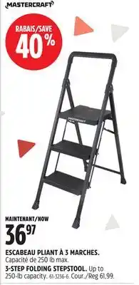 Canadian Tire 3-STEP FOLDING STEPSTOOL offer