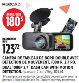 Canadian Tire DUAL 1080P 2.7˝ DASH CAM WITH MOTION DETECTION offer