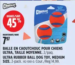 Canadian Tire ULTRA RUBBER BALL DOG TOY, MEDIUM SIZE. 2-pack offer