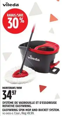 Canadian Tire Vileda EASYWRING SPIN MOP AND BUCKET SYSTEM offer