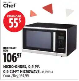Canadian Tire MASTER CHEF 0.9 CU-FT MICROWAVE offer