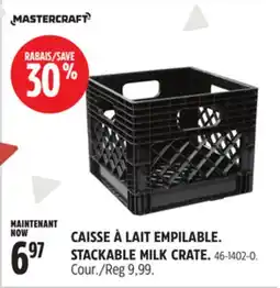 Canadian Tire MASTERCRAFT STACKABLE MILK CRATE offer