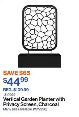Patrick Morin Vertical Garden Planter with Privacy Screen, Charcoal offer
