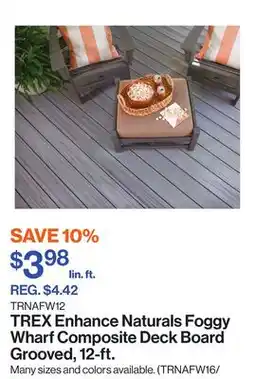 Patrick Morin Enhance Naturals Foggy Wharf Composite Deck Board Grooved, 12-ft offer