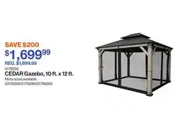 Patrick Morin CEDAR Gazebo, 10 ft. x 12 ft offer