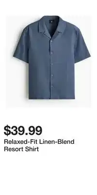 H&M Relaxed-Fit Linen-Blend Resort Shirt offer