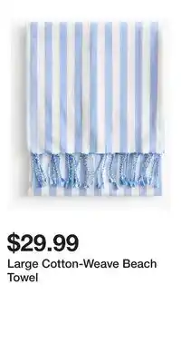 H&M Large Cotton-Weave Beach Towel offer