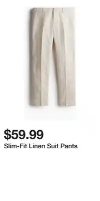 H&M Slim-Fit Linen Suit Pants offer