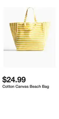 H&M Cotton Canvas Beach Bag offer