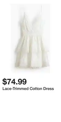H&M Lace-Trimmed Cotton Dress offer