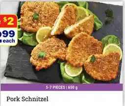 M & M Food Market Pork Schnitzel offer