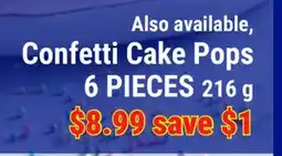 M & M Food Market Confetti Cake Pops offer