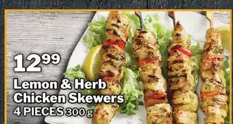 M & M Food Market Lemon & Herb Chicken Skewers offer